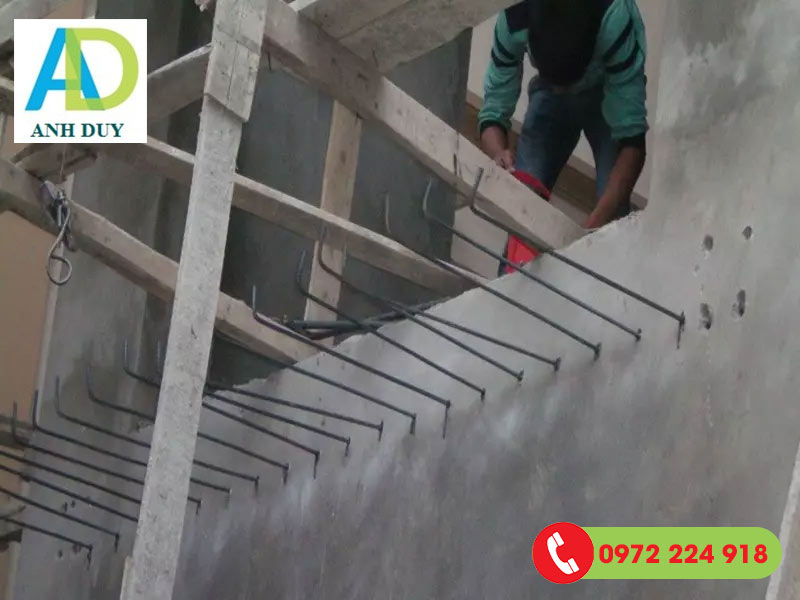 Cấy thép cho dầm